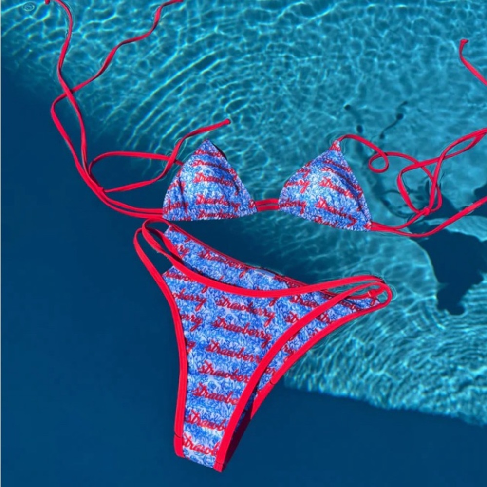 Strawberry Milk Mob ‘Fireworks’ swimsuit set